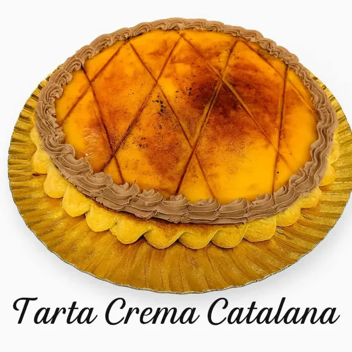 Tarta de pastabrisa de crema catalana.