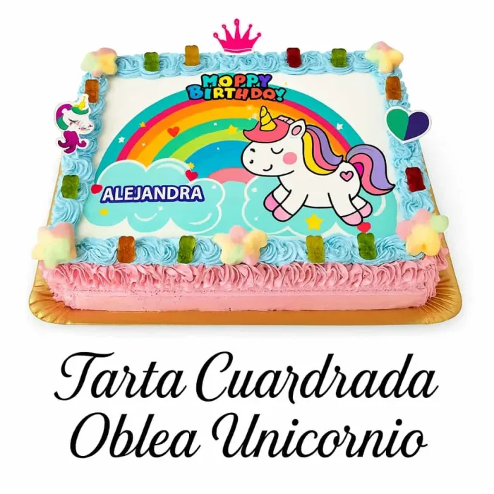 Tarta de oblea infantil.