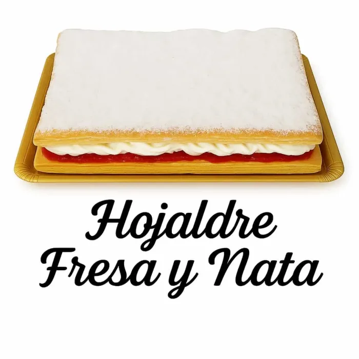 Hojaldre fresa y nata.