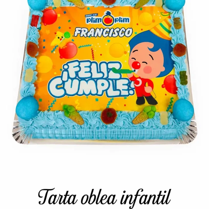 Tarta de oblea infantil.