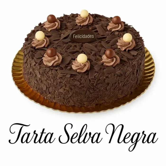 Tarta de cumpleaños de selva negra.