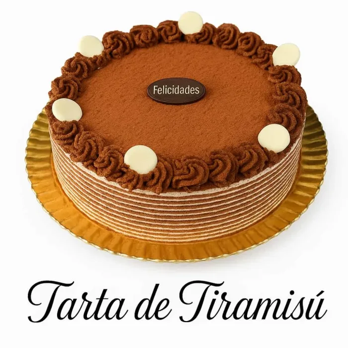 Tarta de cumpleaños de tiramisú.