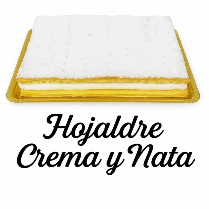 Hojaldre crema y nata.