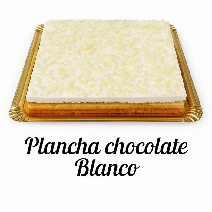 Plancha entera de yema chocolate blanco.