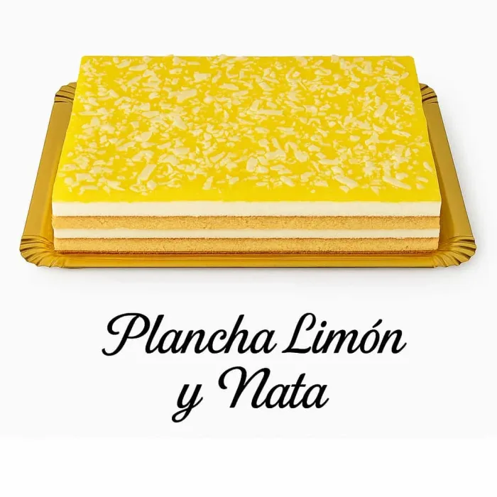 Plancha entera de limón y nata.